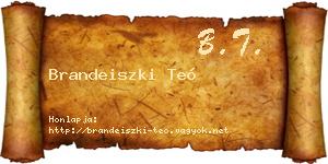 Brandeiszki Teó névjegykártya
